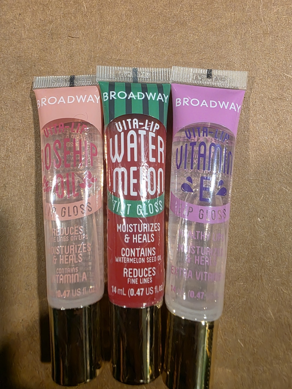 Ulta Beauty Broadway Vita-Lip Gloss Trio - Pink, Red, Purple